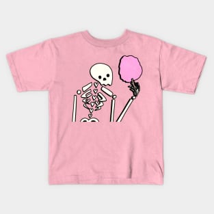 cotton candy skeleton Kids T-Shirt